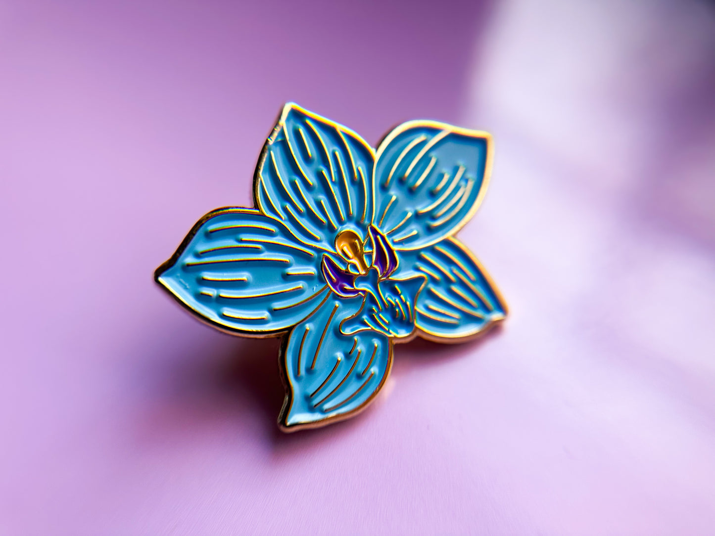 Blue Orchid Enamel Pin