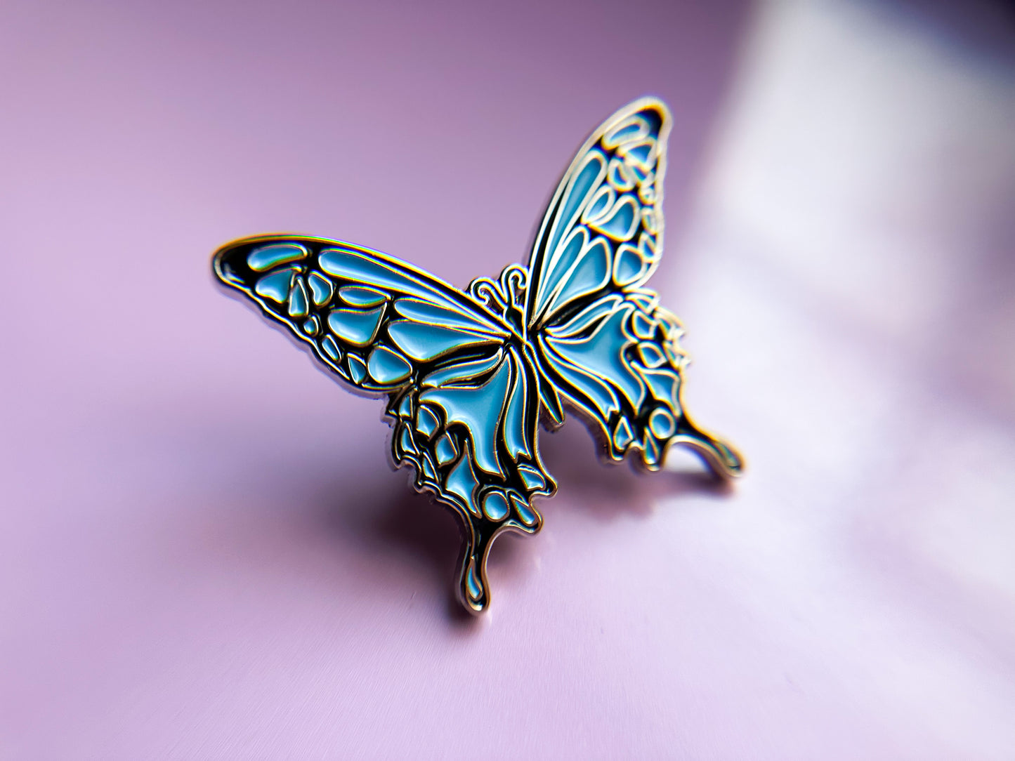 Blue Butterfly Enamel Pin