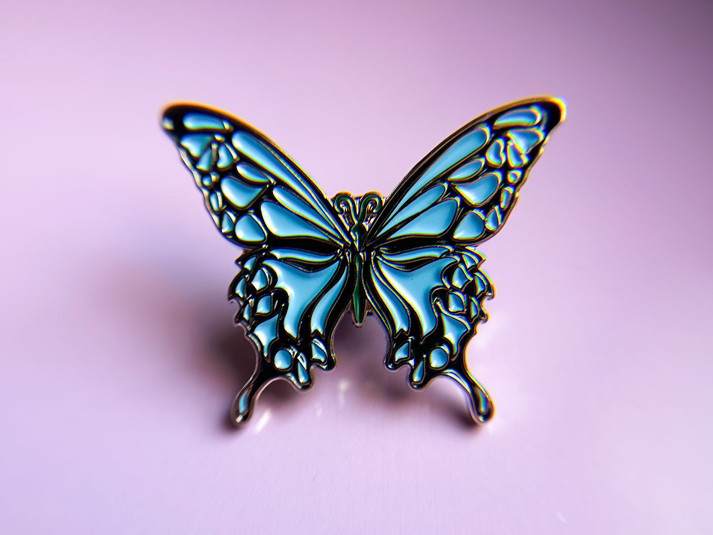 Blue Butterfly Enamel Pin