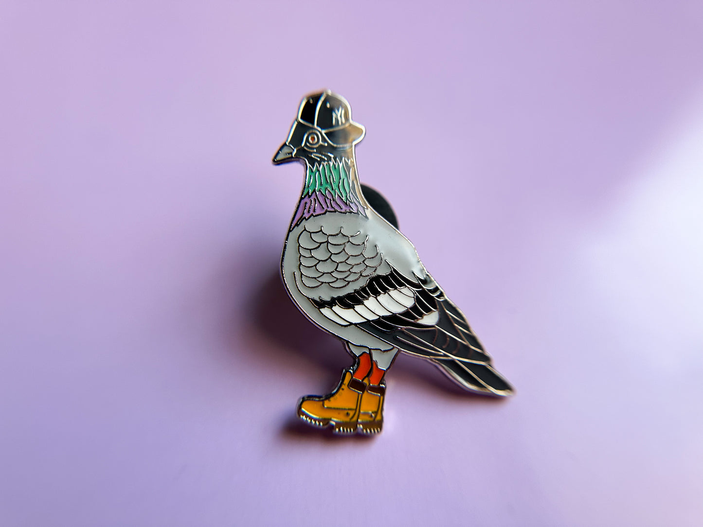 New York Pigeon Enamel Pin