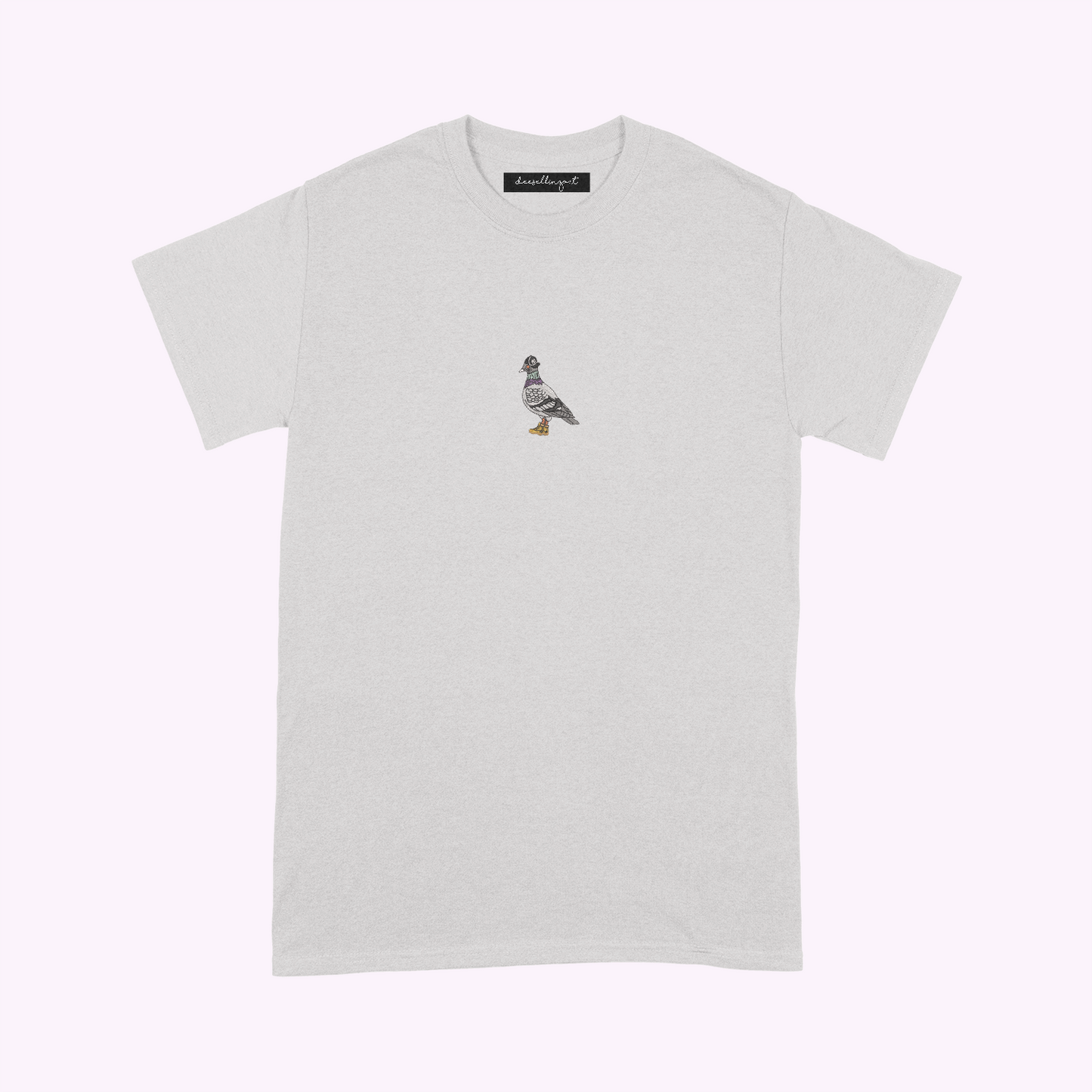 New York Pigeon Embroidered T-Shirt