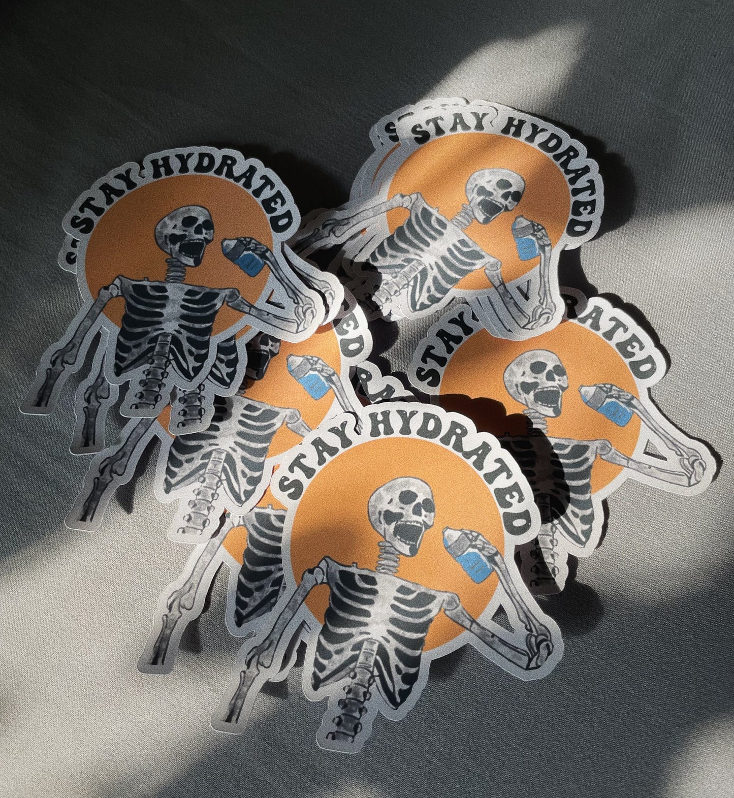 Stay Hydrated Skeleton Waterproof Vinyl Sticker