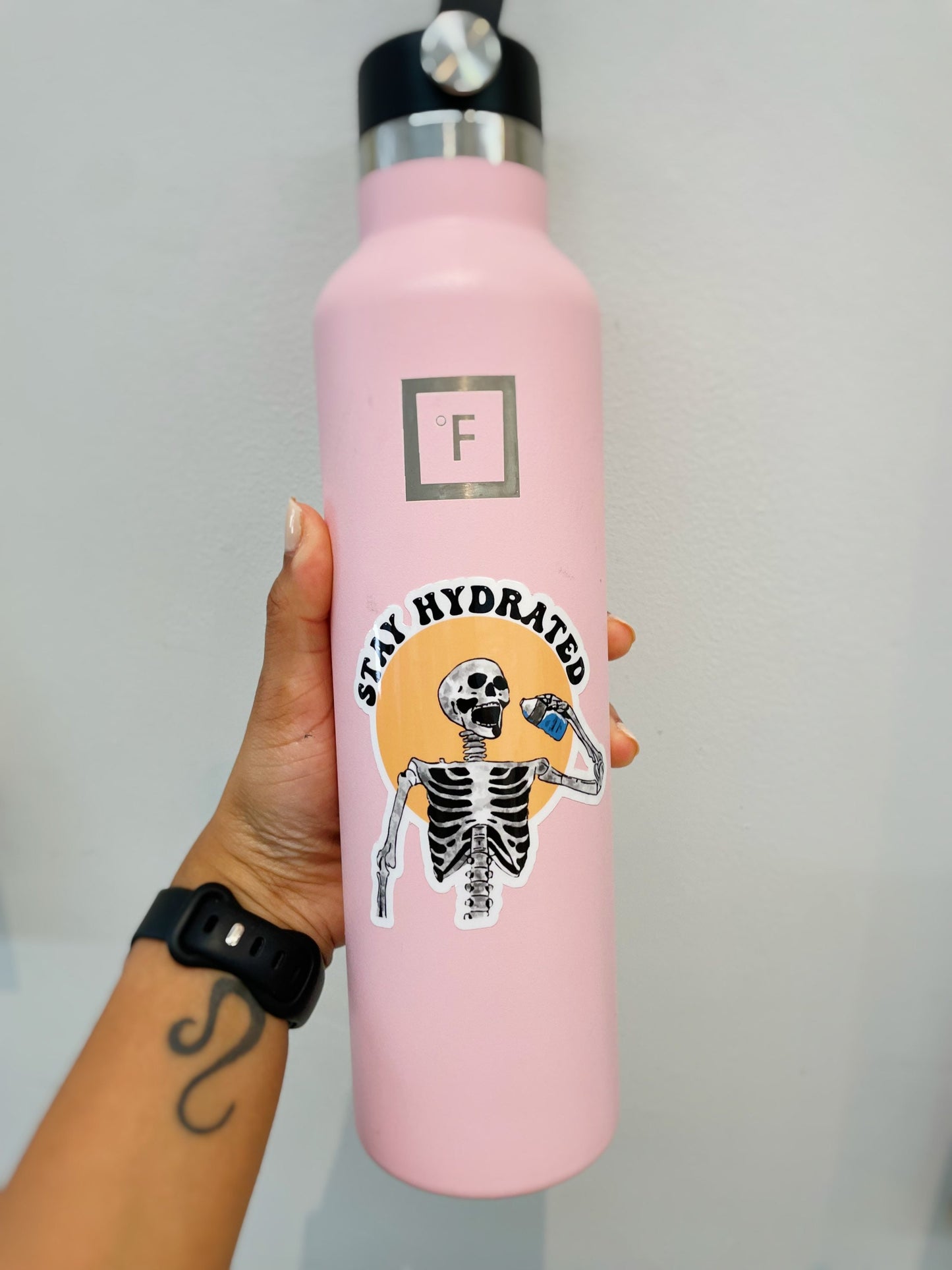 Stay Hydrated Skeleton Waterproof Vinyl Sticker